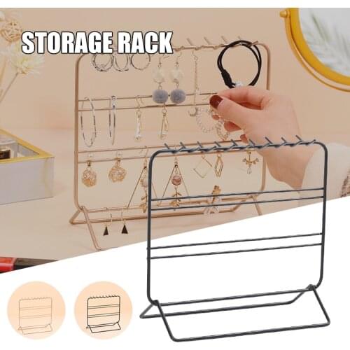 Iron Jewelry Storage Rack Creatives Home Furnishing Earrings Earring Necklace Organizing Display Stand for Storag Tool WXV Sale