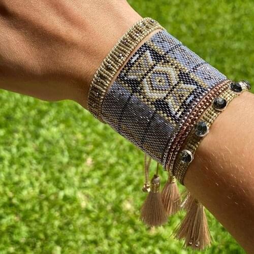BLUESTAR Women Bracelet MIYUKI Bead Bracelets Turkish Eye Pulseras Mujer Handmade Crystal Jewelry 2021