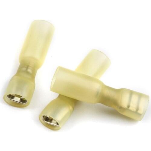 10Pcs Heat Shrink Crimp Terminals Kit Insulated Butt Wire Connector Electrical Cable Male Female Docking Spade Terminal