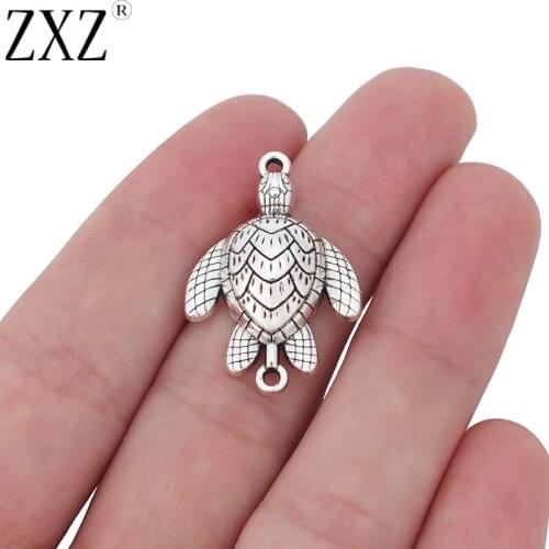 10pcs Turtle Connector Charms for Bracelet Jewelry Making Findings 30x21mm