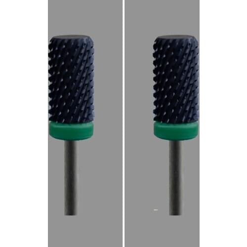 2pcs Black Ceramic Nail Drill Bit - Small Barrel Bit C