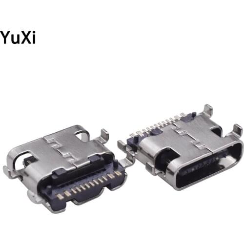 2pcs USB 3.1 Type C Connector 16 Pin Female SMT Tab USB Jack 3.1 Version Socket Power Dock Female Charging Port