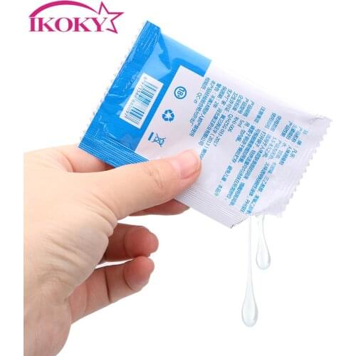 IKOKY 5ml 5pcs Soluble Lube Water Based Gel Lubricant Oil Smooth Passion Accessories for Sex Anal Plug Vibrators Couples Tools