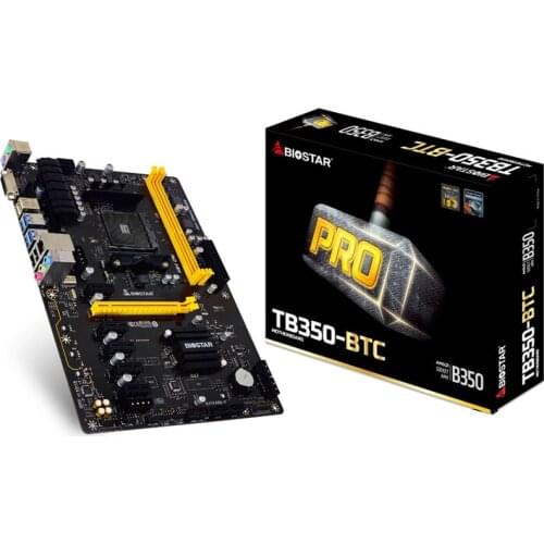6PCIE new original for Biostar TB350-BTC TB350BTC DDR4 AM4 mining board (alternative H81 PRO BTC TB85 H81A TB250-BTC)