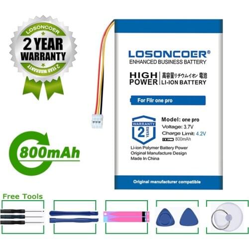 LOSONCOER Battery 800mAh Battery For Flir one pro Gen 1 3 Thermal Imaging Camera