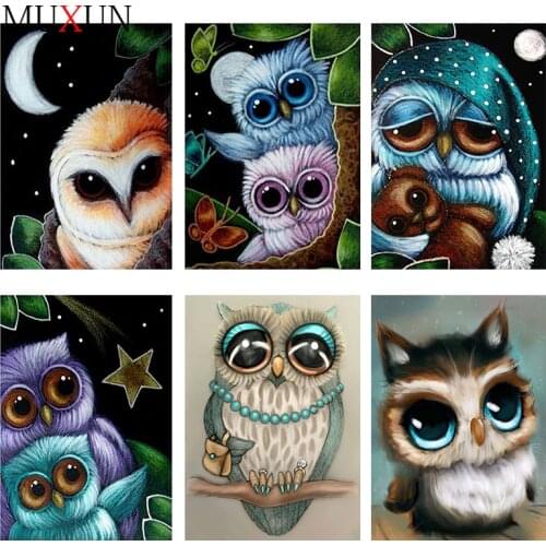 5D Diamond Painting Cartoon Owl New Arrivals Diy Crystal Lovely Diamond Embroidery Owl Diamond Mosaic Paintings Gift Decor Er018