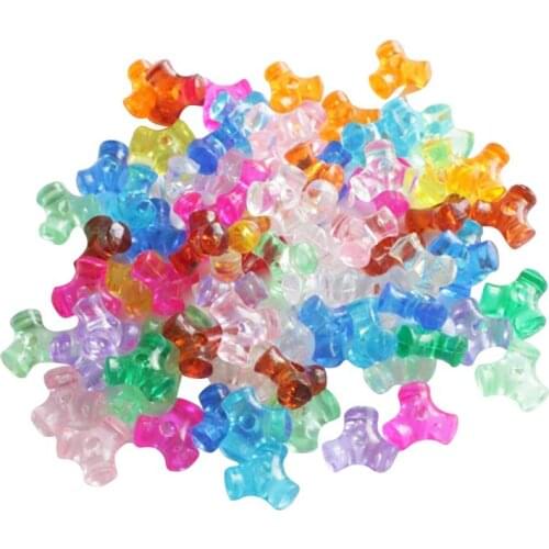 1000pcs Loose Beads Colorful Plastic Jewelery Making Beads Bead Sets DIY Beads DIY Accessories Tri for Children Kids