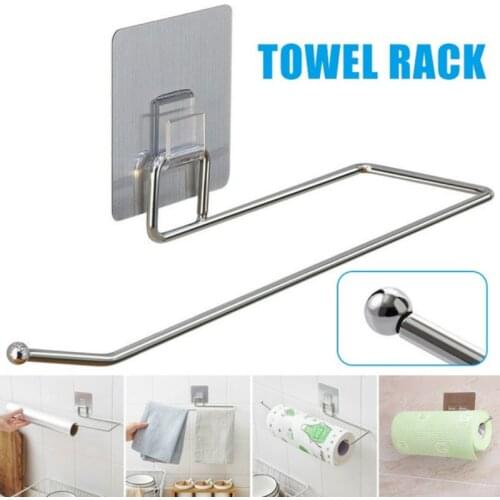 Toilet Roll Holder Stand Kitchen Organizer Rack Cabinet Paper Towel Hanger Bathroom Accessories