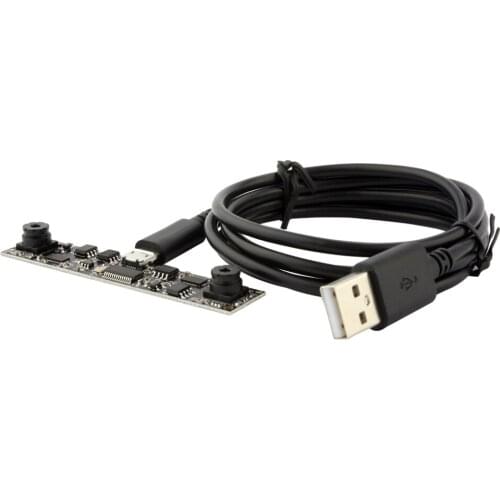 MJPEG 30fps 1280*720 Dual Lens Camera Module CMOS OV9712 USB Video Surveillance Camera For Laptop Webcam 45 Degrees Lens