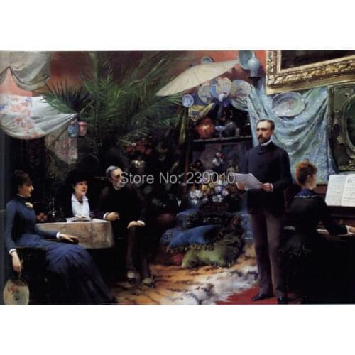 Figure speech oil painting printed on canvas classical oil painting Playing the piano canvas prints oil painting unframed