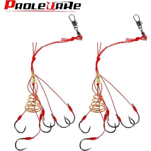 2pcs Bait Cage Fishing Explosion Hooks Carp Spherical Feeder Bomb Proof Hanging High Carbon Hook Tool Spring Anti Winding