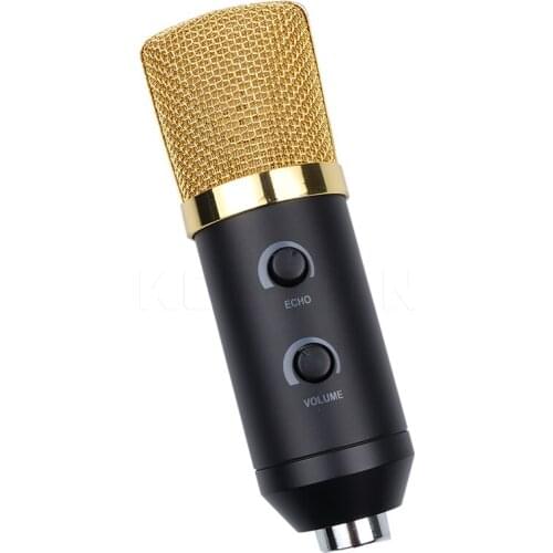 Kebidu USB Condenser Sound Recording Microphone Wired Radio Broadcasting Microphone with Stand for Chatting Singing Karaoke