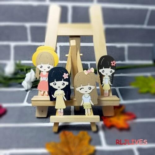 Beautiful Girl Metal Cutting Dies For Scrapbooking Stencils DIY Album Cards Decoration Embossing Craft Die Cuts Tools