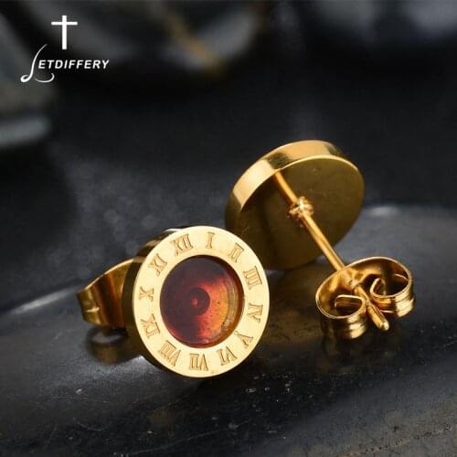 Letdiffery Famous Brand Gold color Shell Stud Earrings Stainless Steel Boucle d'oreille Femme Brincos Luxury Womens Jewelry