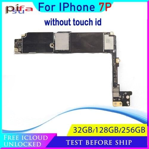 Without Touch ID for iphone 7 Plus Motherboard 32GB/128GB/256GB,100% Original unlocked for iphone 7P Mainboard with IOS System