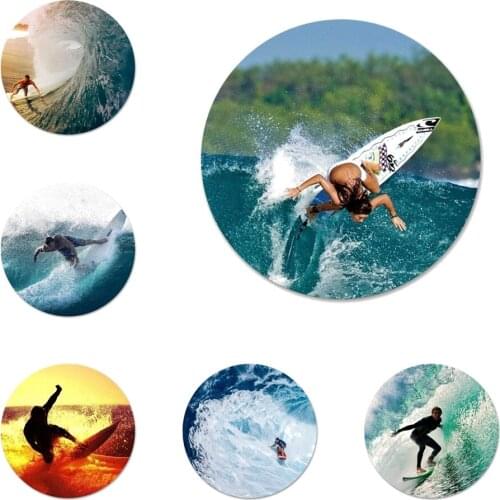 Sea Waves Surf Surfboard Badge Brooch Pin Accessories For Clothes Backpack Decoration gift