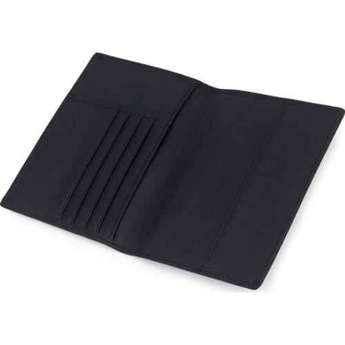 Passport Holder Vintage Natural Black Genuine Leather RFID Blocking Passport Cover Unisex Leather Passport Protective Case