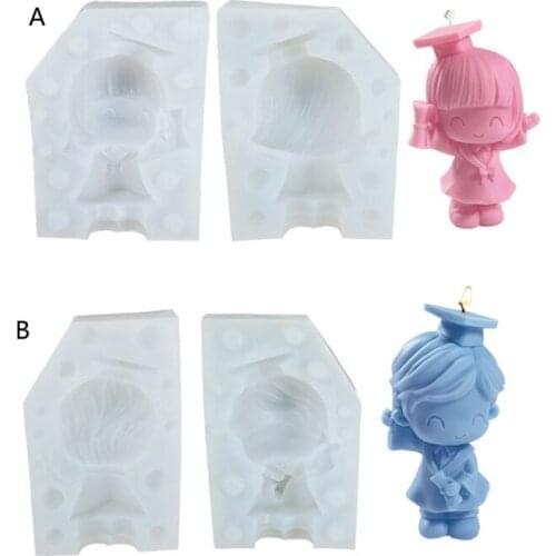 Graduated Bachelor Epoxy Resin Mold Aromatherapy Candle Plaster Handmade Soap Silicone Mould DIY Crafts Ornaments Casting Tools