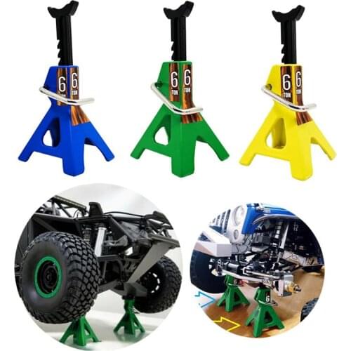 RC Cars Steel 6 Ton Scale Jack Axle Stand Lift Capacity Stand Heavy Duty Support Vehicle Floor Ratchet Jack TRX4 D90 CC01 Trucks