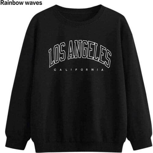 Rainbow waves Womens Long Hoodies