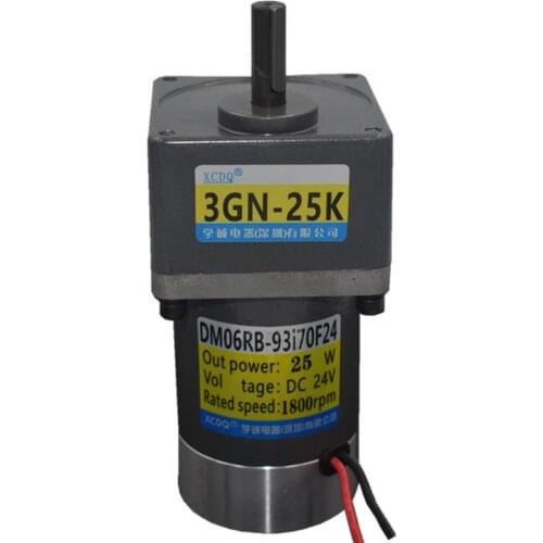 25W 12V 24V DC permanent magnet gear motor, 3GN3K-300K,600rpm-6rpm, adjustable speed, high torque