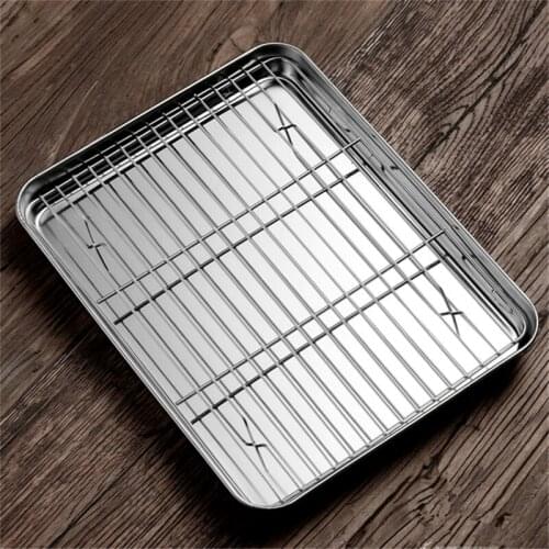 Biscuit Cookie Pie Bread Cake Baking Rack for oven Dishwasher Grid Baking Tray Stainless Steel Cooling Rack Mesh Plate