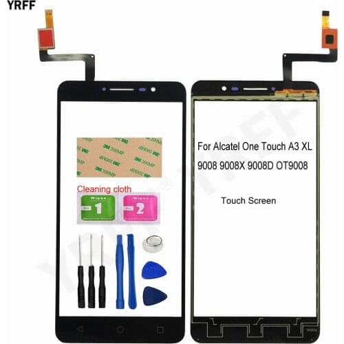 For Alcatel 9008 Touch Panel Screen For Alcatel One Touch A3 XL 9008 9008X 9008D Touch Screen Digitizer Sensor Glass Panel