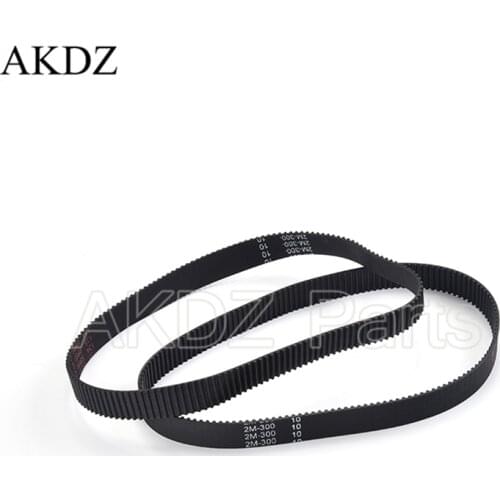 2MGT 2M 2GT Synchronous Timing belt Pitch length 300 width 6mm/9mm Teeth 150 Rubber closed