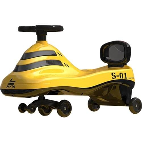 Strolex Stl9668 Twisted Car, One-year-old Baby Girl, 1 Girl, 2 Sliding, Anti-rollover Universal Wheel Adult Can Sit Yellow