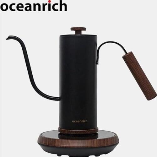Oceanrich Smart Electric Kettle Intelligent Temperature Control Handbrew Kettle Longspout Pourover Hand Drip Pot Gooseneck 400ml
