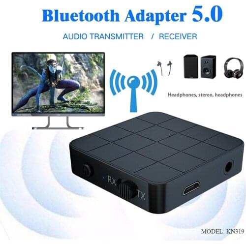 USB Bluetooth 5.0 Receiver 3.5 Audio Transmitter 2 in 1 Adapter For Bluetooth-enabled Phone Tablet Speakers Or Headphones New