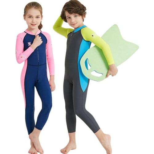 Older Childrens Swimming Diving Surfing Suits Large Size Quick Dry Sun Protection Fitting Light One-piece Swimming Suits