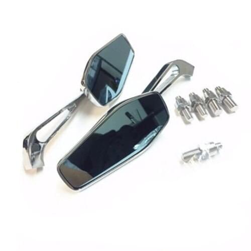 Chrome Motorcycle 8mm 10mm Rearview Mirrors Side Mirrors Scooter ATV For Honda CB1000R Kawasaki Z1000 Yamaha V-Star Universal