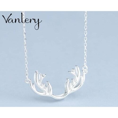Punk Deer Antlers Pendant Necklace For Women Vintage Irregular Chain Choker Necklaces Female Bohemian Ethnic Jewelry