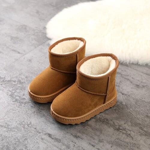 Baby Girls Snow Boots Fashion Children Winter Shoes For Boys New Kids Boots Soft Warm Plush Student Ankle Shoes Non-slip Outdoor
