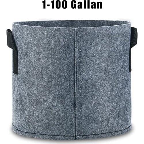 1-100 Gallon Small & Big Plant Flower Grow Bags Garden Tools Potato Strawberry Fabric Vegetable Jardin Seedling Growing Pots