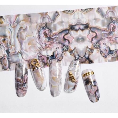 1 Pcs Shell Design Nail Art Foils Gradient Effect DIY Nail Transfer Foil Paper Craft 4cmX100cm DIY Nail Decoration Tools