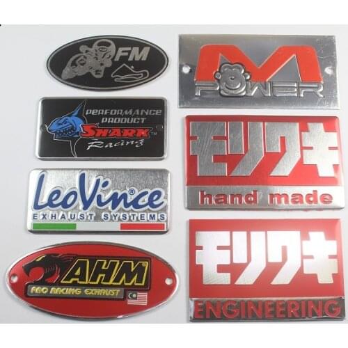 10pc Wholesale 3D Aluminum Heat-resistant Aluminium Motorcycle Exhaust Pipes Decal Sticker For Scorpio SC Sticker