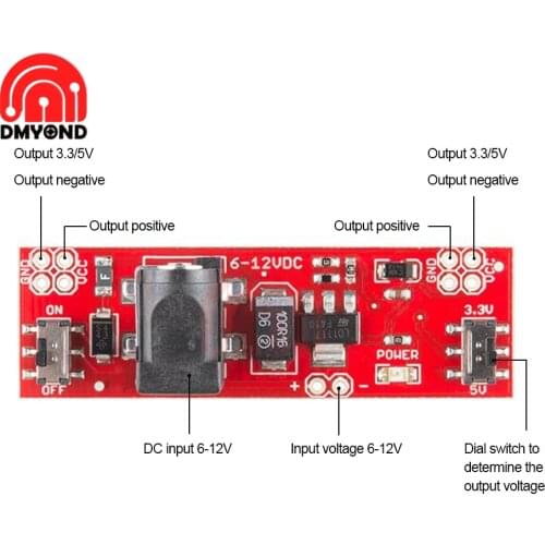 10PCS DC 6-12V to DC 3.3V/5V DC-DC Buck Converter Step Down Power Voltage Module Supporting 8P Array Holes