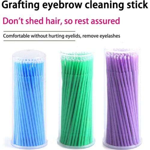 100 / Batch Disposable Eyelash Brush Swab Micro Brush Eyelash Extension Tool Removal Tool Applicator