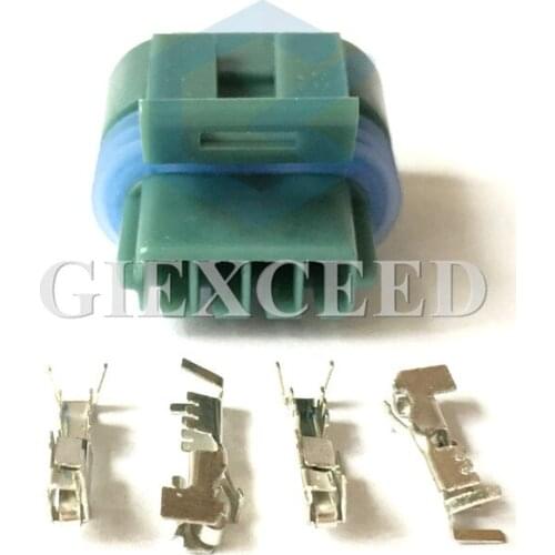 2 Sets 4 Pin 12162833 12162834 Female Waterproof Automotive Wire Harness Connector Mass Air Flow Sensor Plug