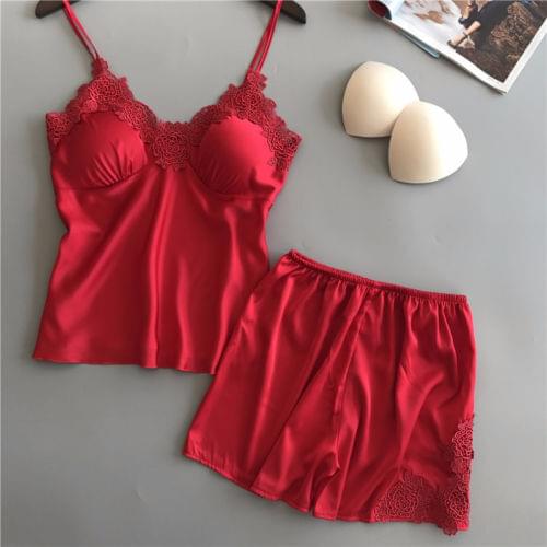 2021Fashion Sexy Womens Robe Gown Sets Lace Sleepwear Summer Hot Sleep Set Faux Silk Robe Femme Lingerie