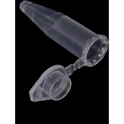 50Pcs 1.5ml Round Bottom Centrifuge Tubes with Caps Sample Storage Container Transparent Test Tubing VialLab Supplies