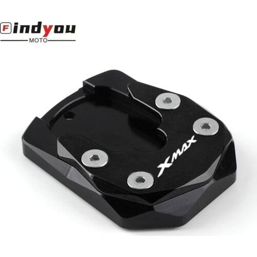 CNC Aluminum Motorcycle Kickstand Enlarge Plate Pad Side Stand Enlarger Accessories for Yamaha X-MAX 300 XMAX300 2017 2018 2019