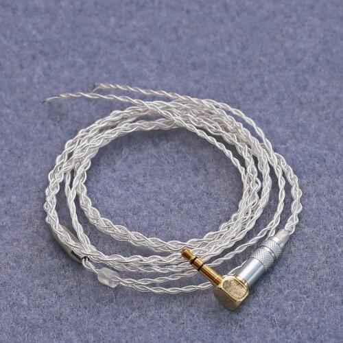 DIY Headphone 3.5mm Audio Cable 4 Strand Silver Plated Earphone Cable Handmade HiFi Headphone DIY