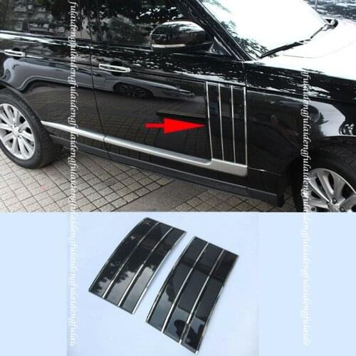 For Range Rover Vogue L405 2013-2020 Black Car Door Side Fender Vent Grille Cover Car Styling Accessories
