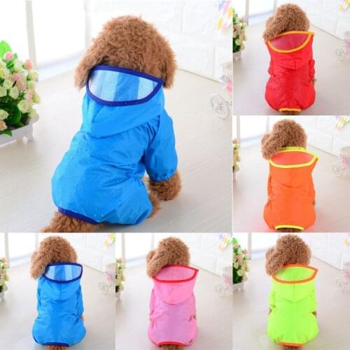 2019 HOOPET Pet Large Dogs Raincoat Out Door walking Waterproof Detachable Rain Cover Water Protection Big Dog Clothes Blue