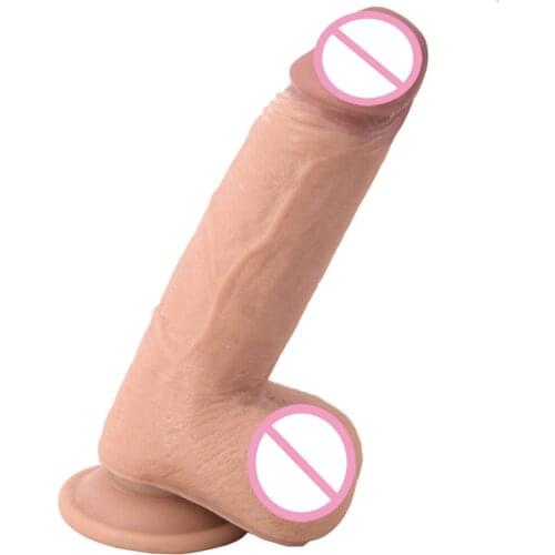 FAAK Big Dildo 1.96" thick Realistic dildo sex toys for women artificial penis clear veins big dick suction cup erotic product