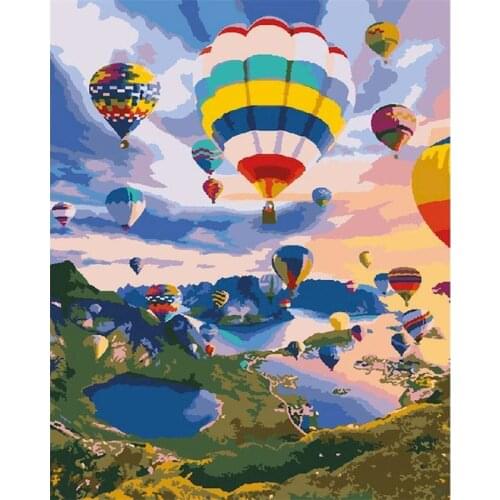 GATYZTORY Painting By Numbers For Adults Colorful Balloons Paints By Number Canvas Painting Kits Pictures DIY Gift Home Decorati