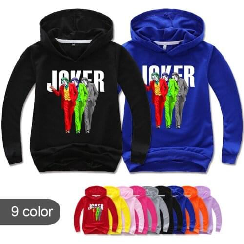 Hot Sell Halloween profile picture Role Play Baby Boys Girl Cool joker Hoodie Cartoon Sweater Kids Clothes Coat Children Hooded